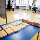 Papeletas de los 12 partidos que han concurrido a las elecciones de Castilla y León en Soria.