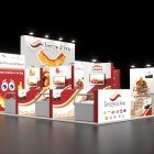Recreación del estand de Torrezno de Soria en la feria Alimentaria de Barcelona.