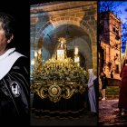 Cofradías de la Soledad, de Soria; el Santo Entierro de Almazán y la Oración en el Huerto de Soria.