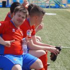 Los jugadores del Numancia inclusivo durante un torneo.