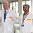 José Luis Vicente y Óscar Pérez en una imagen de archivo de un acto en el hospital