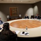 El presidente del Partido Popular de Castilla y León, Alfonso Fernández Mañueco, se reúne con Ángel Ceña de Soria Ya.