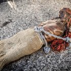 Imagen del cristo en una tumba de El Espino.