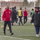 El técnico del Real Ávila, Aitor Martínez, durante un entrenamiento.