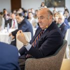 El vicepresidente del BCE, Luis de Guindos, durante su participación en el Club Cámara.