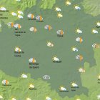 Previsión de la Aemet en Soria para este sábado 18 en la franja horaria de las 19 horas.