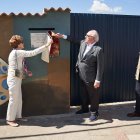 Un momento de la inauguración del mural.