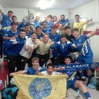 El vestuario del Calasanz era una fiesta con su ascenso virtual a Tercera Federación.
