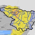 Mapa de la CHE con la zona de Soria afectada.