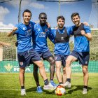 De Frutos, Moustapha, Cristian Delgado y Bonilla jugaron los dos últimos play off fallidos del Numancia a Primera RFEF.