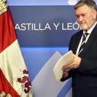 El presidente de las Cortes de Castilla y León, Francisco Vázquez, comparece tras la la ronda de consultas