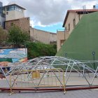 La cúpula del planetario de Borobia se instalará en unos días.