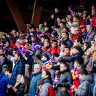 La afición del Numancia no pierde la esperanza de ver a su equipo en la final por el ascenso.