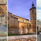 La Iglesia de San Miguel Arcángel de Caltojar alberga una singular portada románica con tímpano y capitel pinjante, un detalle arquitectónico único en Soria.