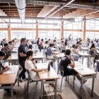 Los alumnos del Campus de Soria durante la prueba de la PAU.