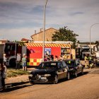 Operativo en Tardelcuende tras desencadenarse el incendio.
