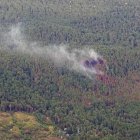 Vista aérea del incendio forestal de Vinuesa.