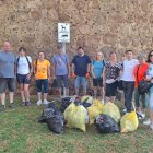 Los voluntarios de Almazán recogieron numerosas bolsas de residuos.