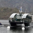 Embarcación tipo catamarán parecida a la que se implantará en Soria.