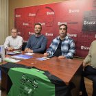 De izquierda a derecha Jesús Aguarón, Manu Salvador, David Peláez y Herminio Carazo, en la presentación de la marcha.