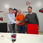 Palomar y Romera junto al secretario de Soria Ya Ángel Ceña.