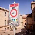 Señal que indica el comienzo de la ZBE de Soria.