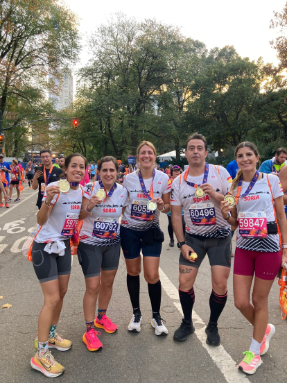 Sorianos participantes en la Maratón de Nueva York.