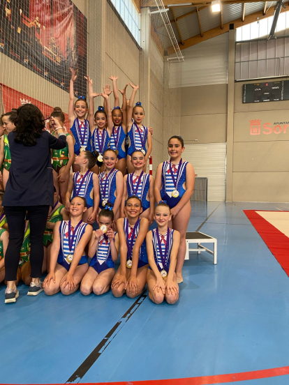 Gimnastas del CG Duero en el Provincial.