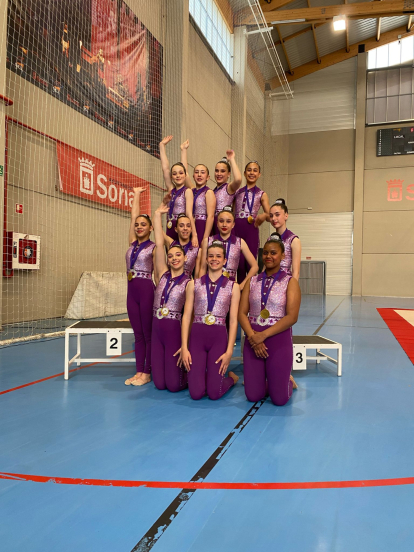 Gimnastas del CG Duero en el Provincial.