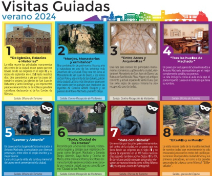 Cartel de las visitas guiadas de este verano