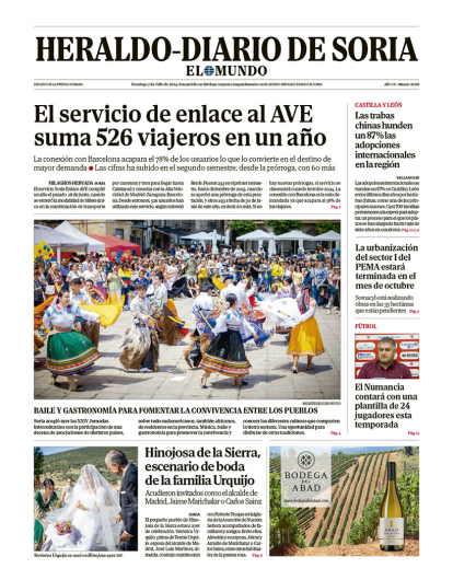 Portada de Heraldo Diario de Soria del 7 de julio de 2024