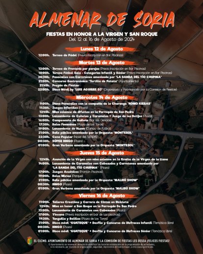 Programa de fiestas de Almenar