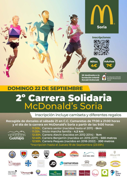 Cartel de la Carrera McDonalds del 22 de septiembre.