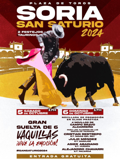 Cartel de los festejos de San Saturio.