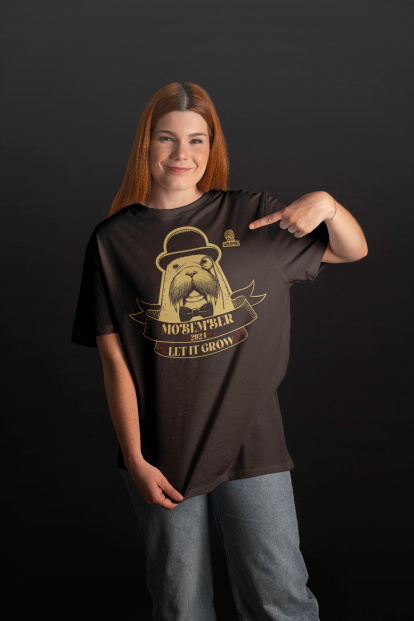 Camiseta que el Ingenieros pone a la venta para colaborar con el movimiento Movember y los afectos por la DANA de Valencia.