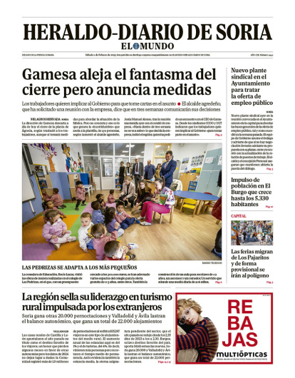Portada de Heraldo Diario de Soria del 1 de febrero de 2025.