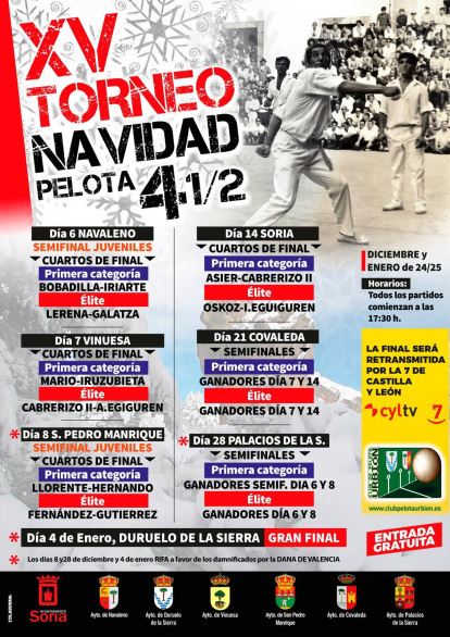 Cartel del torneo de Pelota en Pinares.