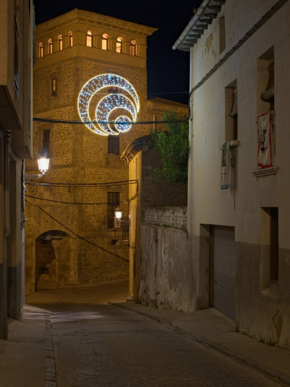 Ágreda estrena iluminación ornamental en honor a la Virgen de los Milagros. HDS