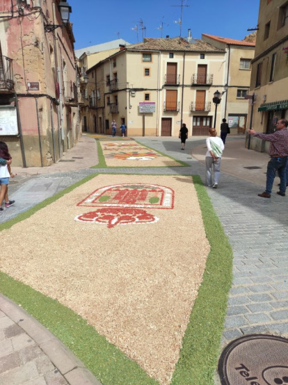 Alfombras florales en San Esteban.-ANA HERNANDO