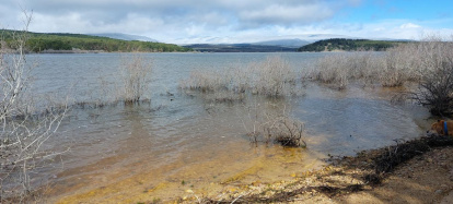 El pantano de la Cuerda del Pozo este domingo.