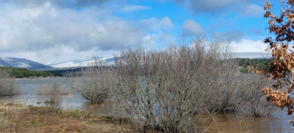 El pantano de la Cuerda del Pozo este domingo.