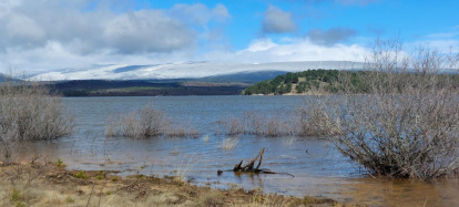 El pantano de la Cuerda del Pozo este domingo.