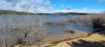 El pantano de la Cuerda del Pozo este domingo.