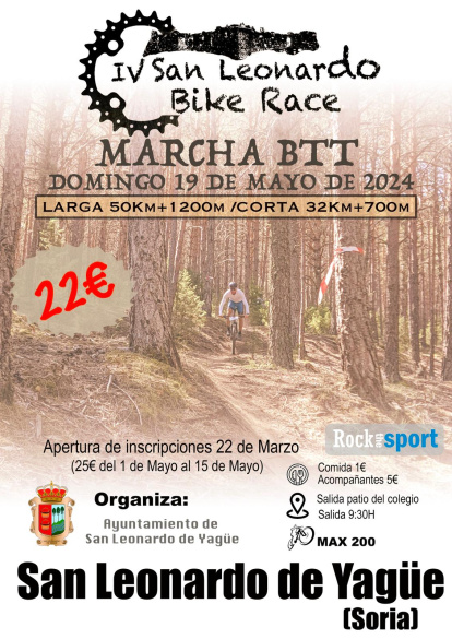 Cartel de la prueba que se celebra el día 19 en San Leonardo