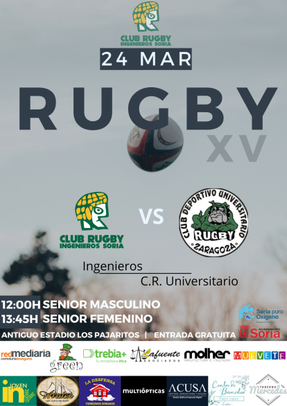 Cartel de la jornada de este fin de semana de los equipos seniors del Ingenieros.
