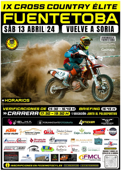 Cartel de la prueba de este sábado en Fuentetoba.
