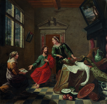 Jesús en casa de Marta y María