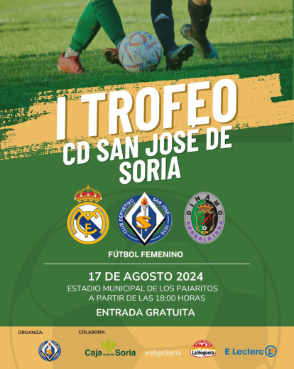 Cartel anunciador del torneo femenino en el que estará el Real Madrid C y el Dínamo Guadalajara.