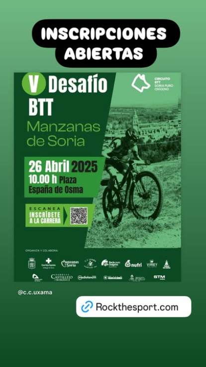 Cartel de la prueba en Btt que se celebra en tierras burgenses.