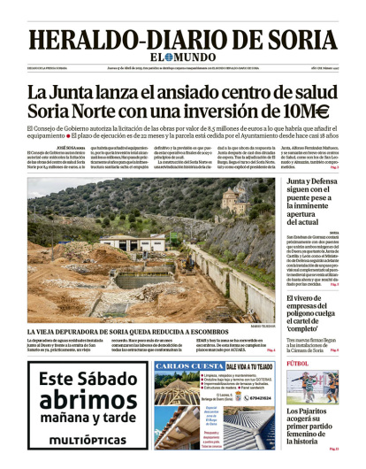 Portada de Heraldo Diario de Soria del 17 de abril de 2025